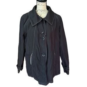 Pendleton Black Swing Trench Coat Jacket P110158 Large